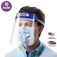 Windproof /& Dustproof for Unisex 2Pack Wide-Vision Crystal Clear Lightweight Full Face Protective Safety Face Shield Reusable with Elastic Headband and Comfort Sponge Anti-Saliva